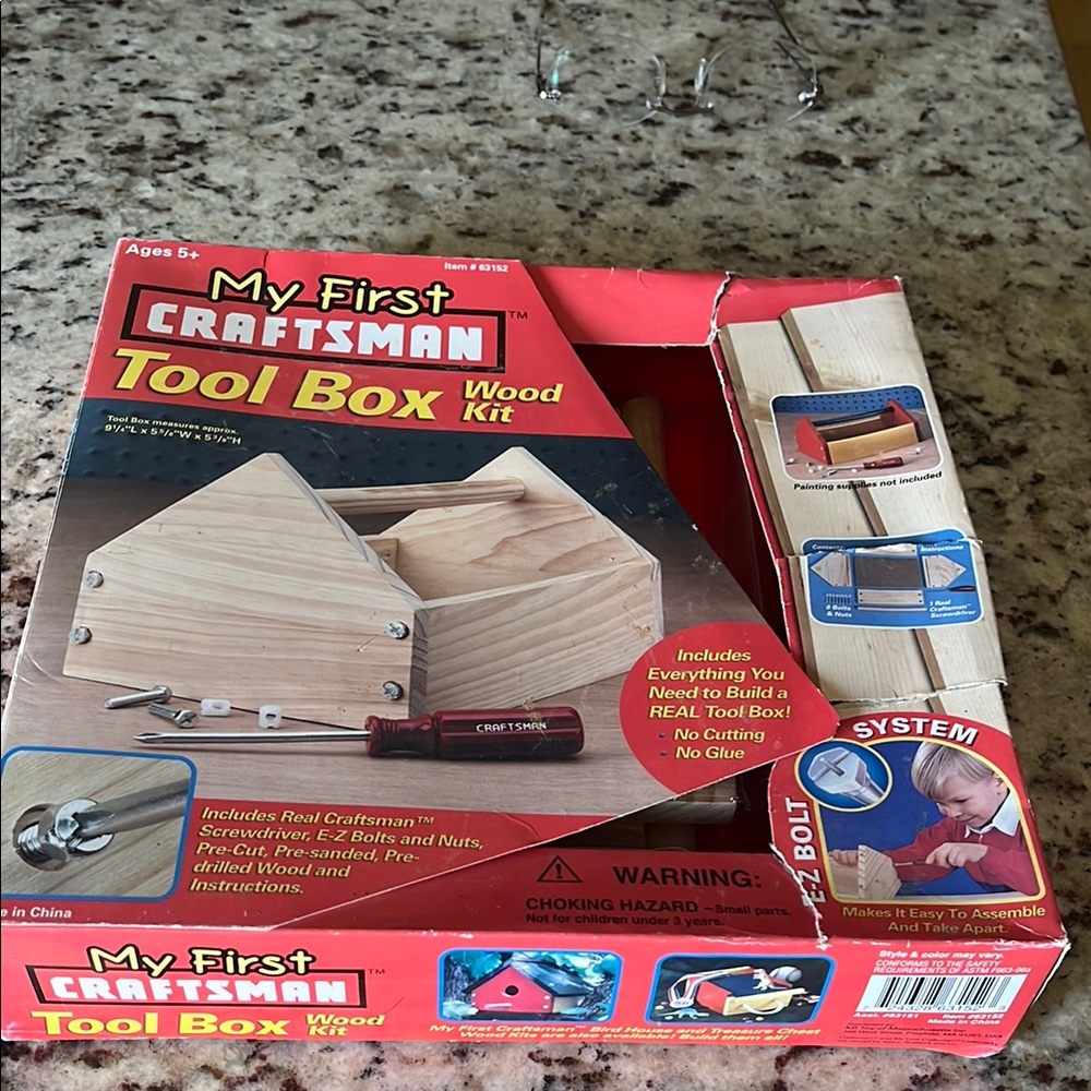 Sears Craft Kids Tool Box Wood Kit